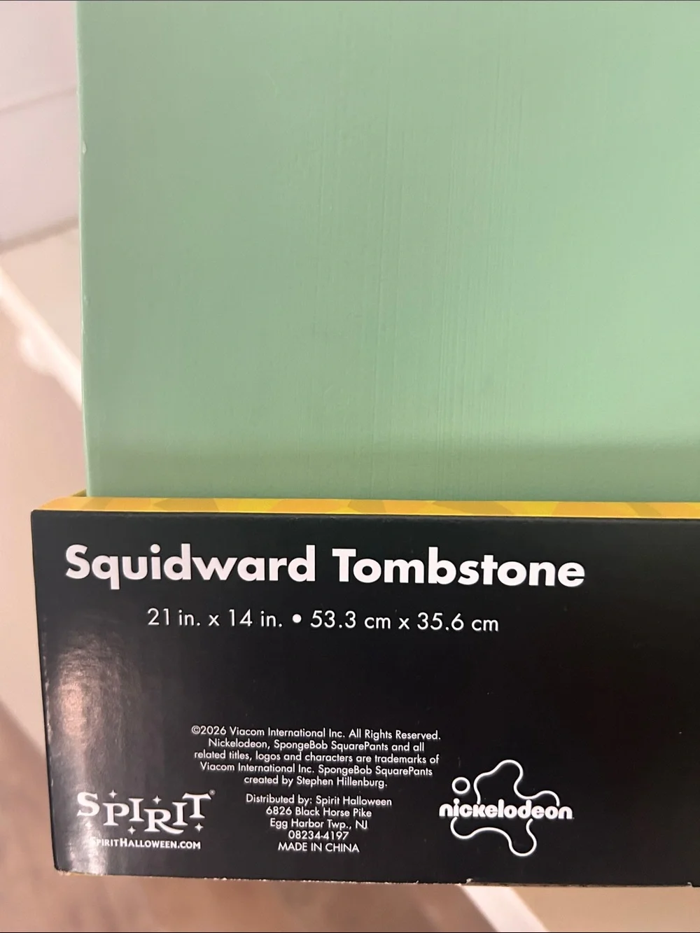 Spirit Squidward Tombstone Wall Decor - Mint Green and Teal